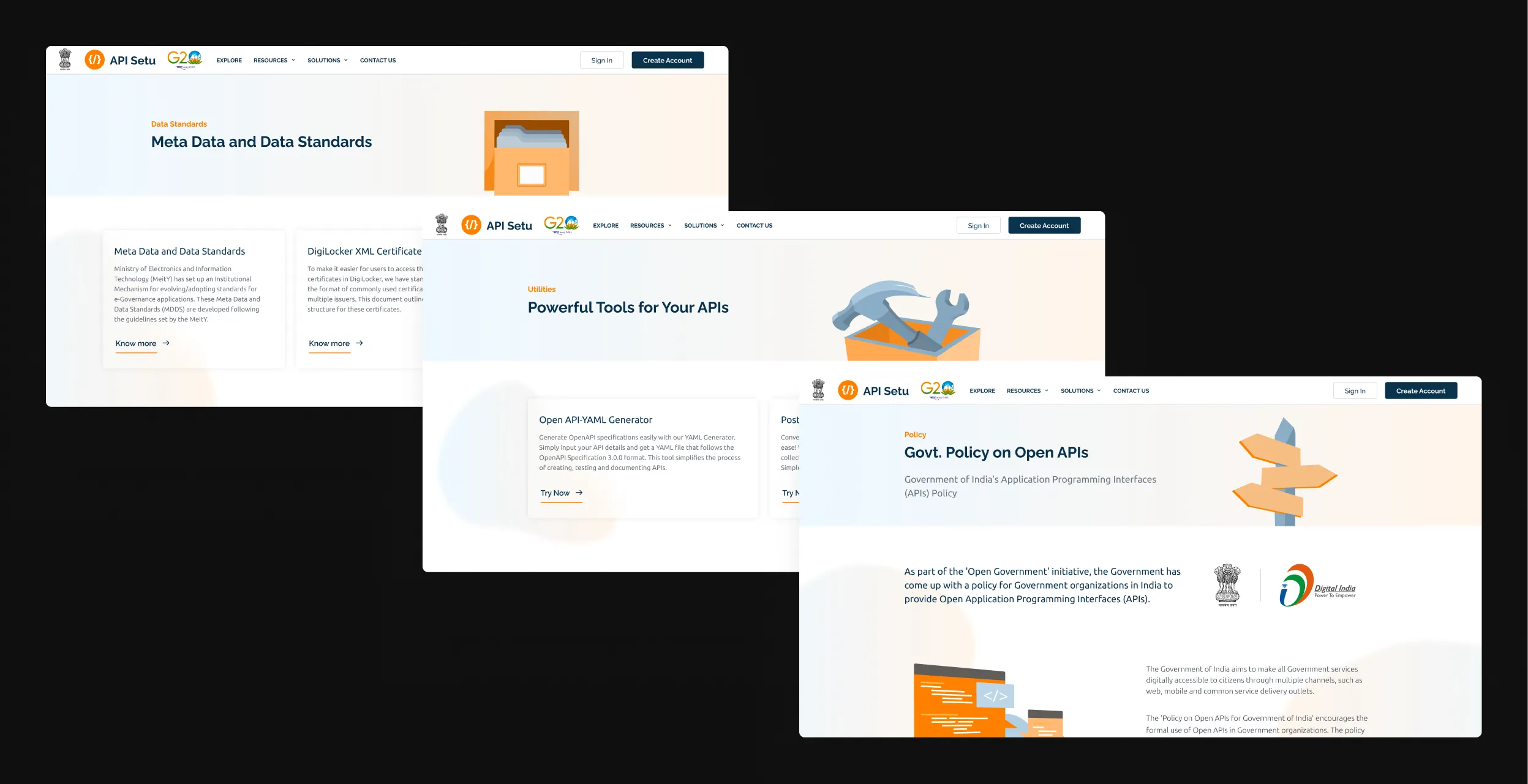 Consistent visual design across other pages